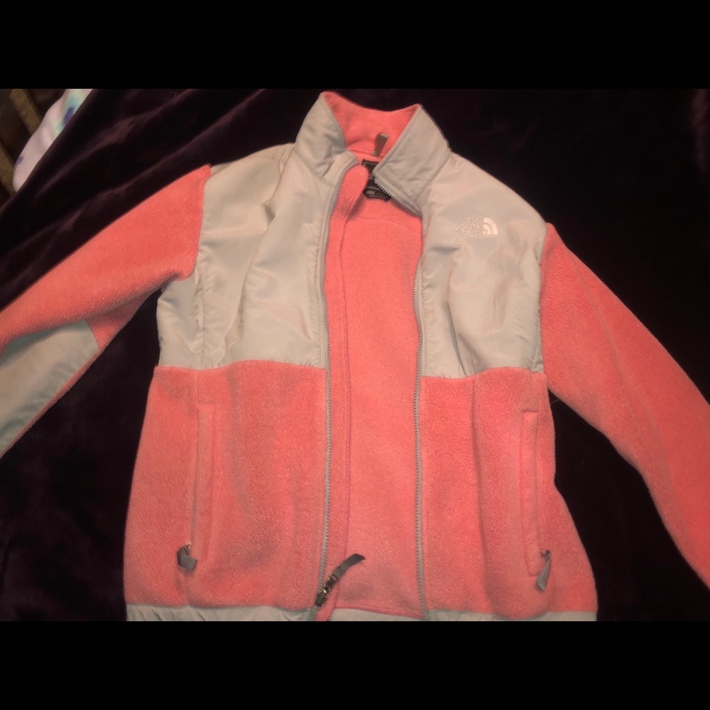 Girls Large Pink North Face Jacket
